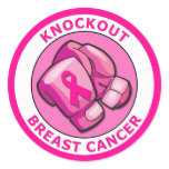 KNOCKOUT BREAST CANCER CLASSIC ROUND STICKER