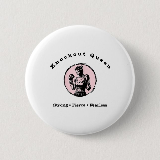 Knockout Queen  Button (Front)