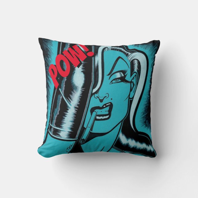 Knockout Throw Pillow (Front)
