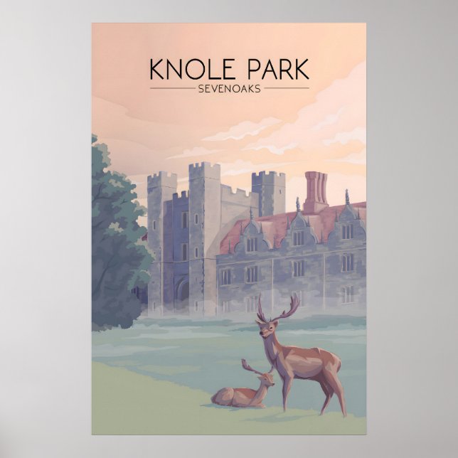 Knole Park Sevenoaks Travel Poster (Front)