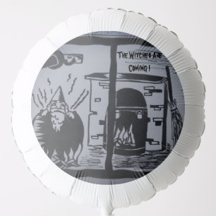 knome in witches brew cooking pot fun halloween balloon
