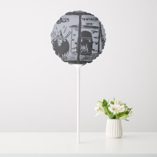 knome in witches brew cooking pot halloween balloon