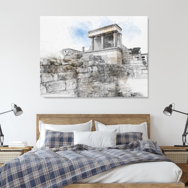 Knossos Palace – Ancient Minoan Ruins Wall Art  (Insitu(Bedroom))