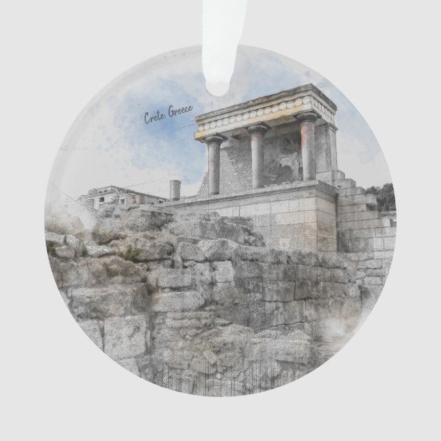 Knossos Palace Ornament – Heraklion Crete Greece   (Front)