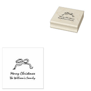 Knot Modern Christmas Rubber Stamp