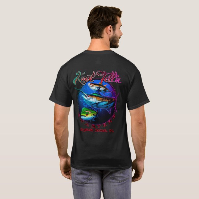 Knot Telln Charters Rip Art Logo T-Shirt (Back Full)