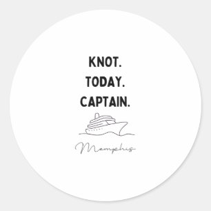 Knot Today Captain Cruise Outfit Memphis Tennessee Classic Round Sticker
