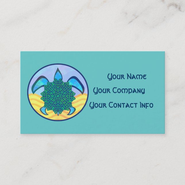 Knot Turtle Business Card Template (Front)
