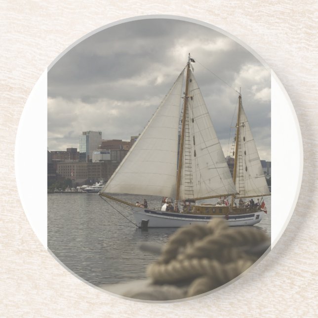 Knotical Sailing Sandstone Coaster (Front)