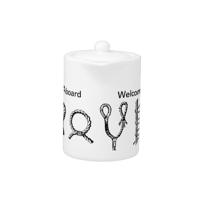 Knots, hitching, secure, ties,  nautical teapot (Front)