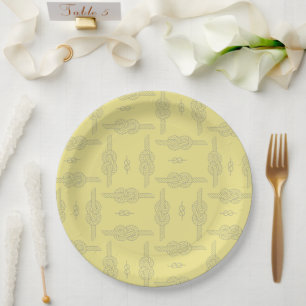 "Knots & Ropes – Nautical  Design"  Paper Plates