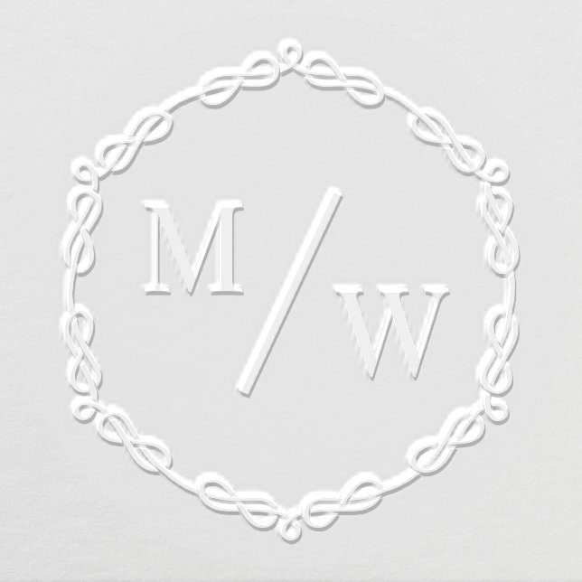 Knotted Frm Couple 2 Initial Monogram Diag Spacer Embosser (Design)