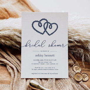 Knotted Hearts Bridal Shower Invitation