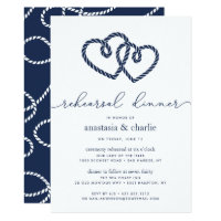 Knotted Hearts Ceremony Rehearsal & Dinner Invite