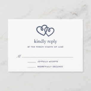 Knotted Hearts RSVP Card