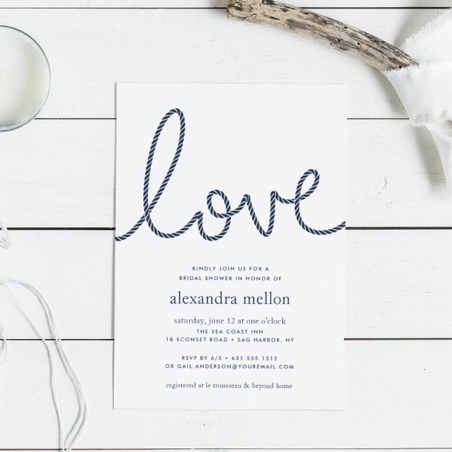 Knotted Love Bridal Shower Invitation
