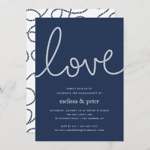 Knotted Love Engagement Party Invitation
