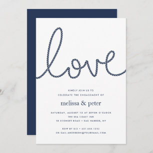 Knotted Love Engagement Party Invitation
