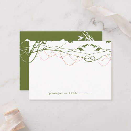 Knotted Love Trees Bare Branches Simple Wedding Place Card