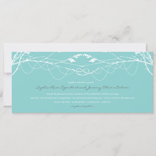 Knotted Love Trees Branch Wedding Invitation Card