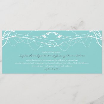 Knotted Love Trees Branch Wedding Invitation Card by fatfatin_box at Zazzle