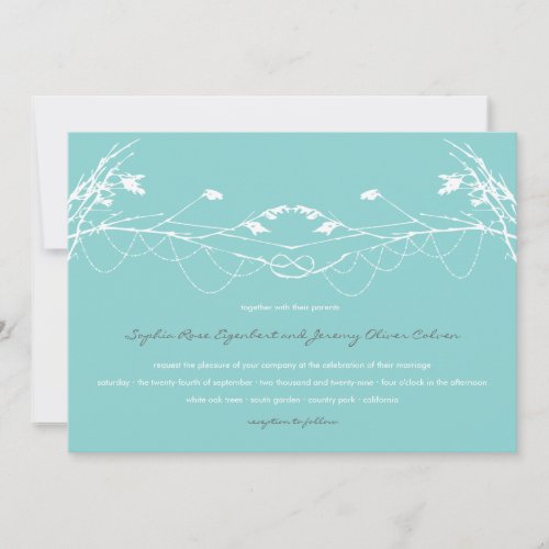 Knotted Love Trees Branch Wedding Invitation Card