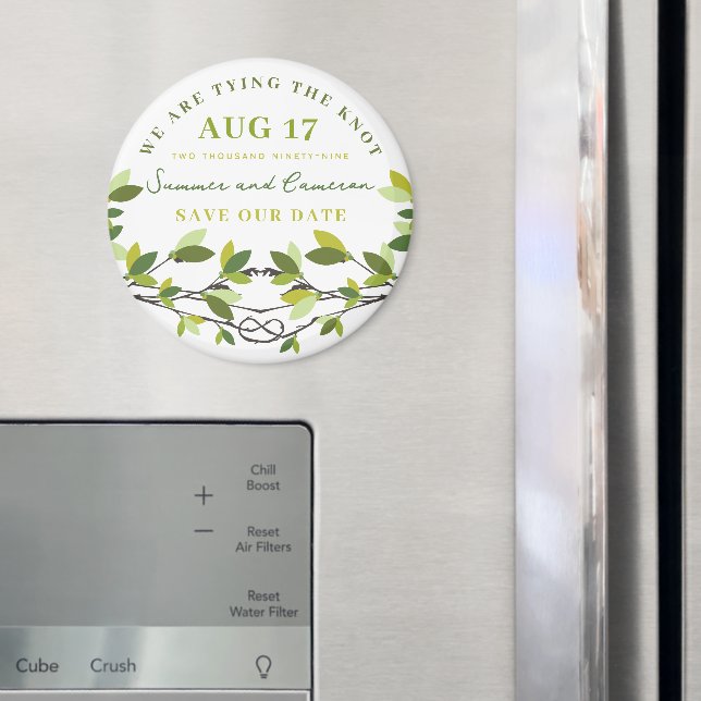 Knotted Love Trees Summer Wedding Save The Date Magnet (In Situ (Fridge))