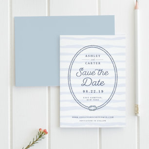 Knotted Nautical Save the Date Card