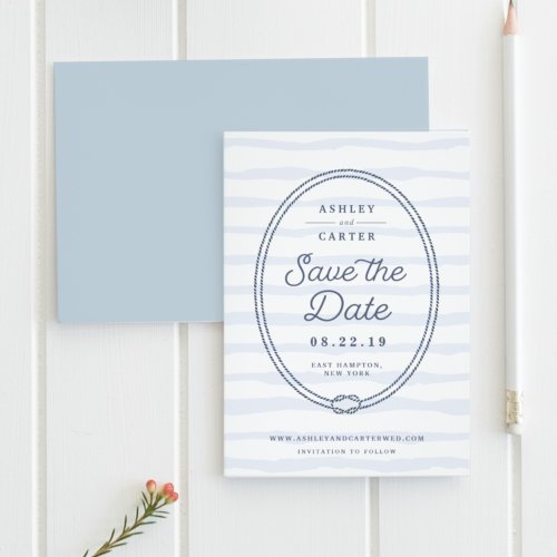 Knotted  Nautical Save the Date Card