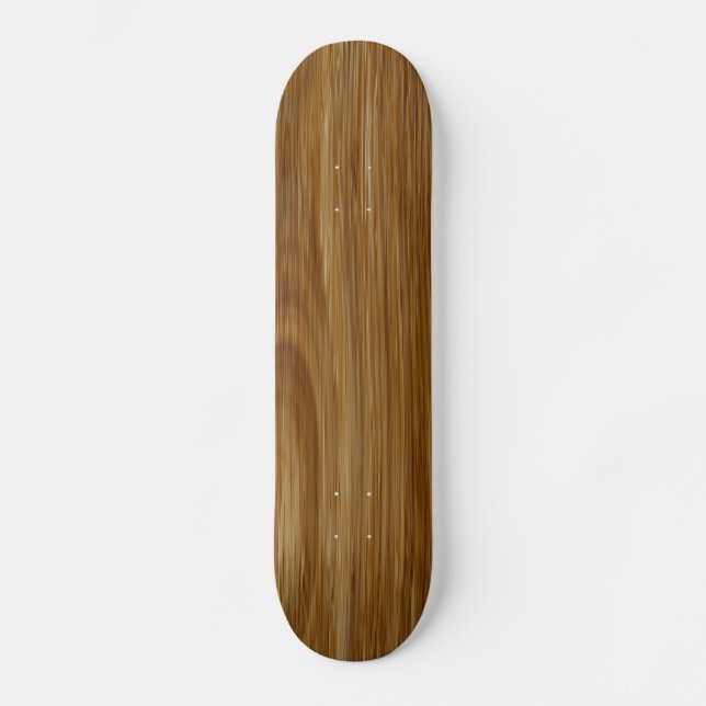 Knotted Oak Woodgrain Look Skateboard Deck (Front)