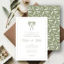 Knotted Palm Trees Tropical Destination Wedding Invitation