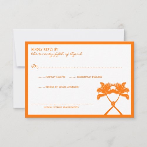 Knot Palm Trees Beach Tropical Wedding Modern Chic Personalized Invitation