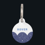 Knotted Pet ID Tag<br><div class="desc">Embrace the elegance of intricate design with our Knotted Pet ID Tag, featuring a sophisticated pattern that mirrors the timeless art of knot-making. The bold lettering presents the customizable name section with distinction against a backdrop of interlacing lines reminiscent of classic sailor knots. This tag is not only a nod...</div>