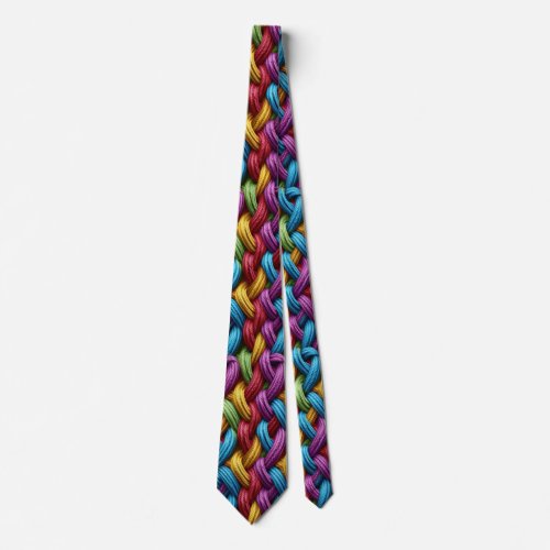 Knotted Rope Multi_Colored Neck Tie