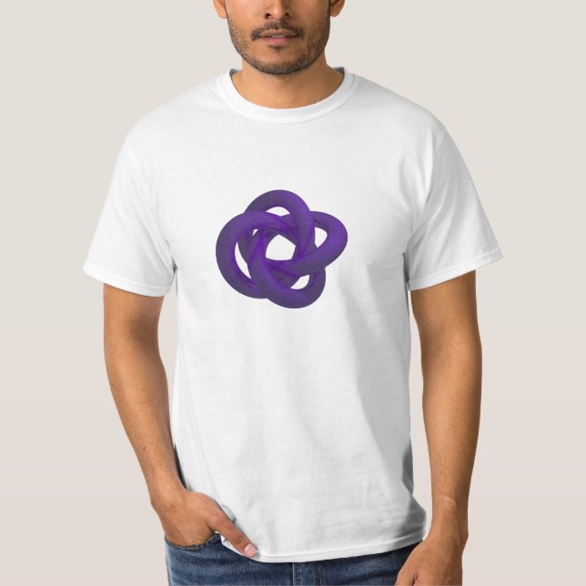 Knotted Torus - Purple T-Shirt (Front)