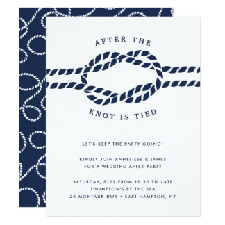 After Wedding Party Invitations Announcements Zazzle Knotted Wedding After Party Invitation