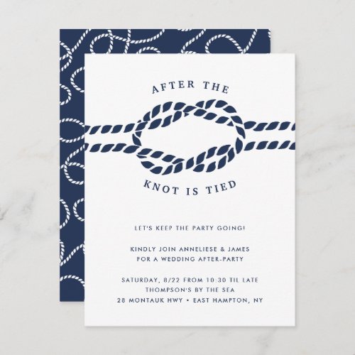 Knotted  Wedding After Party Invitation