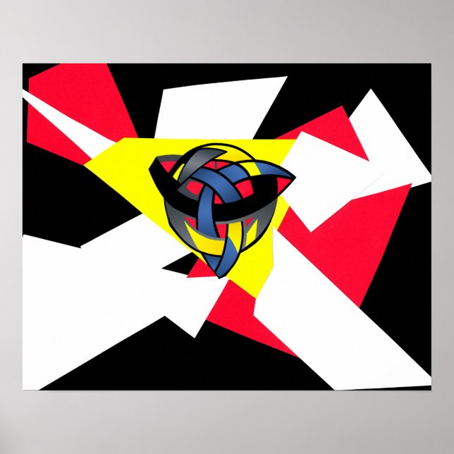 "Knotted World" Fine Art Print Black (Front)