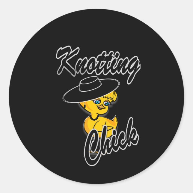 Knotting Chick #4 Classic Round Sticker (Front)