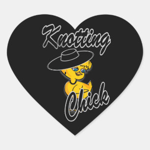 Knotting Chick #4 Heart Sticker