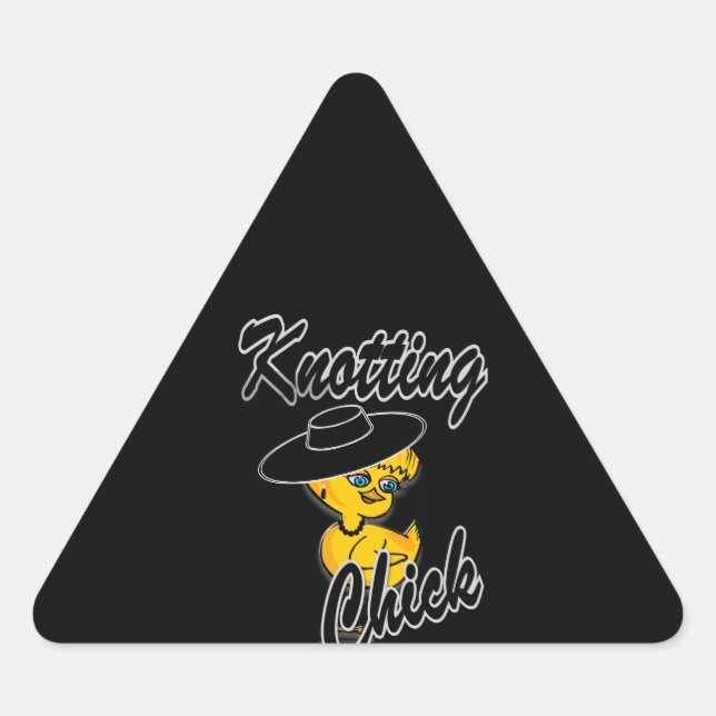 Knotting Chick #4 Triangle Sticker (Front)