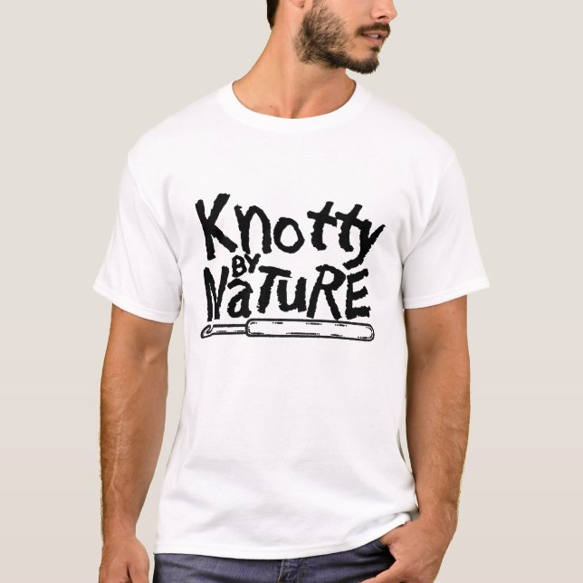 Knotty By Nature- Naughty By Nature Crochet  T-Shirt (Front)