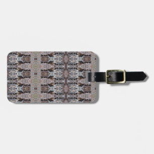 Knotty Cement Ikat Luggage Tag