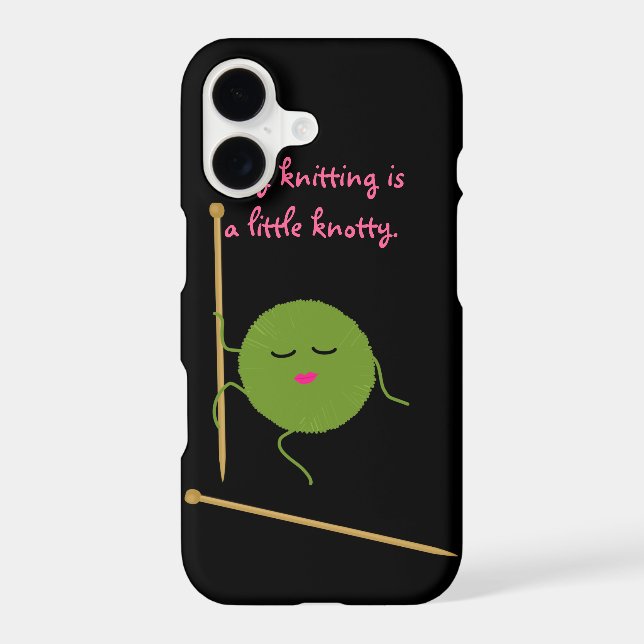 Knotty Knitter Funny Iphone Case (Back)