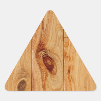 Knotty Light Wood Grain Floor Triangle Sticker