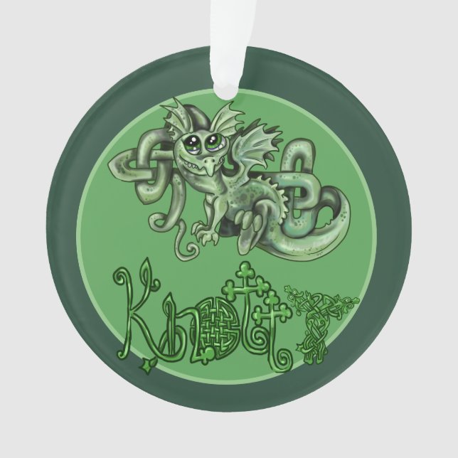 Knotty lil Dragon!Celtic Knot Ornament (Front)