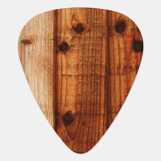 Knotty Pine Guitar Pick, Standard Guitar Pick (Front)