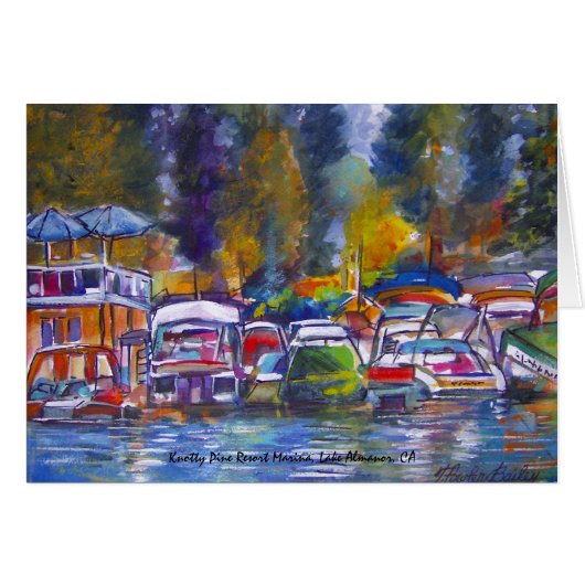 Knotty Pine Resort Marina... Cards (Front Horizontal)