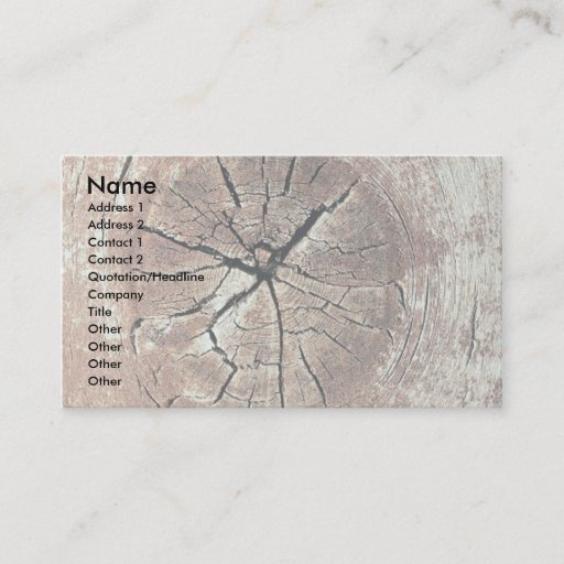 Customizable Knotty wood business card