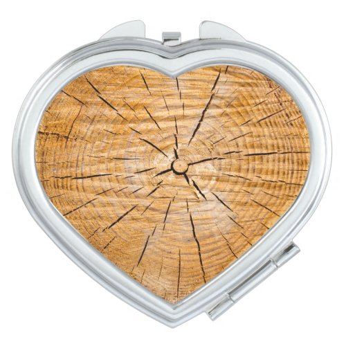 Knotty Wood Slice of Life Compact Mirror